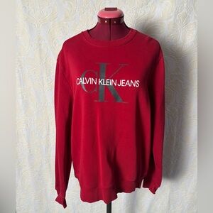 Calvin Klein Red Crewneck Sweater